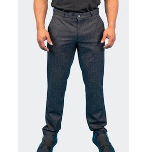 MACEOO Men's Slim Fit 4-Way Stretch Dress Pants Size 38 In Squared Black